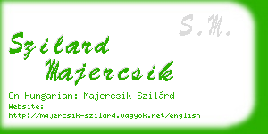 szilard majercsik business card